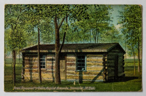 Postcard #0026: Roosevelt’s Cabin and a Baptism Reminder from Fargo