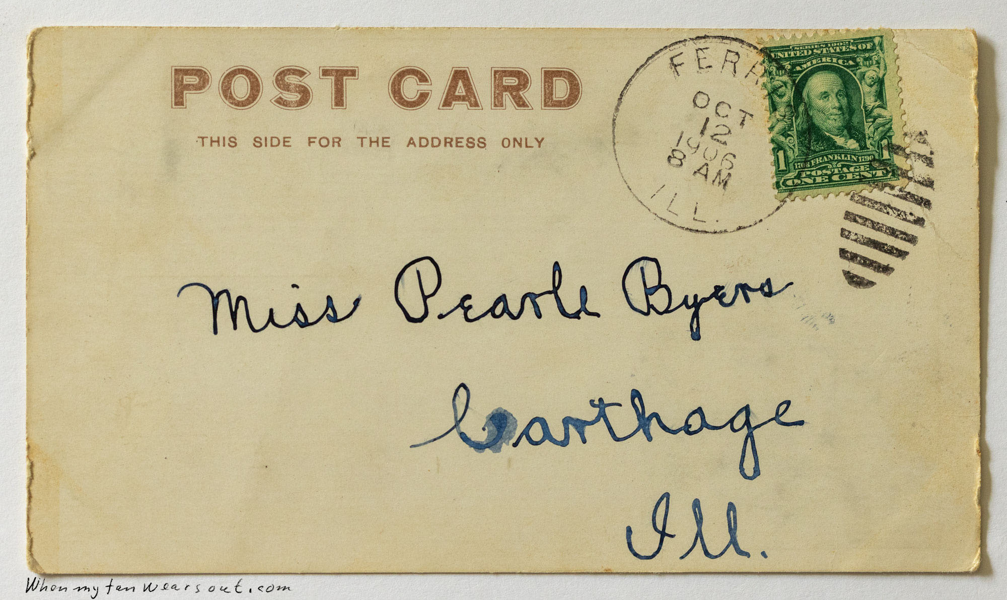 Back of postcard #0079