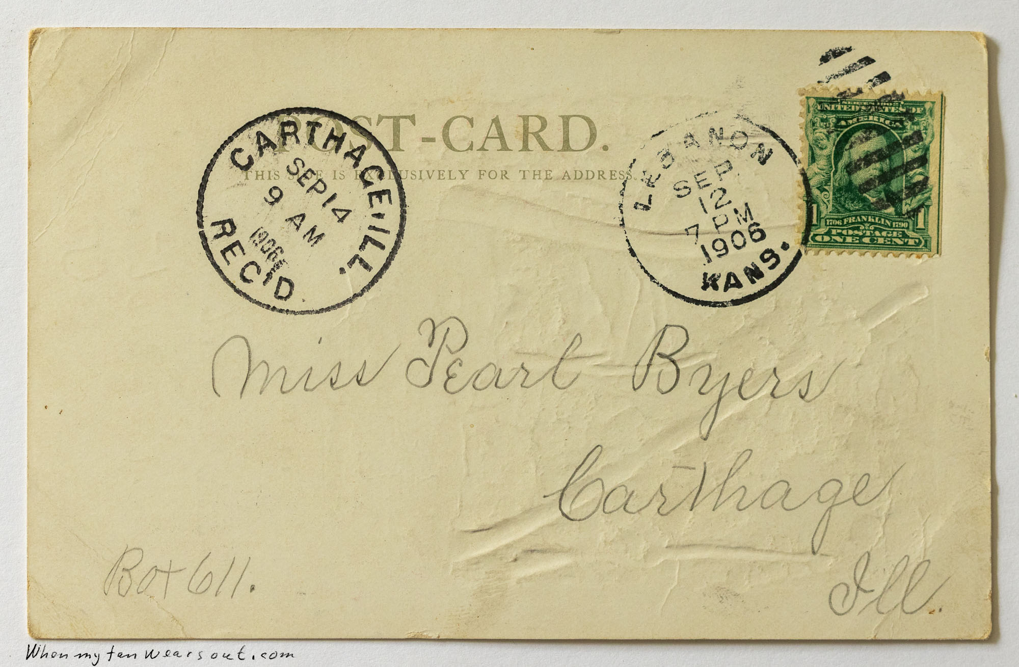 Back of postcard #0080