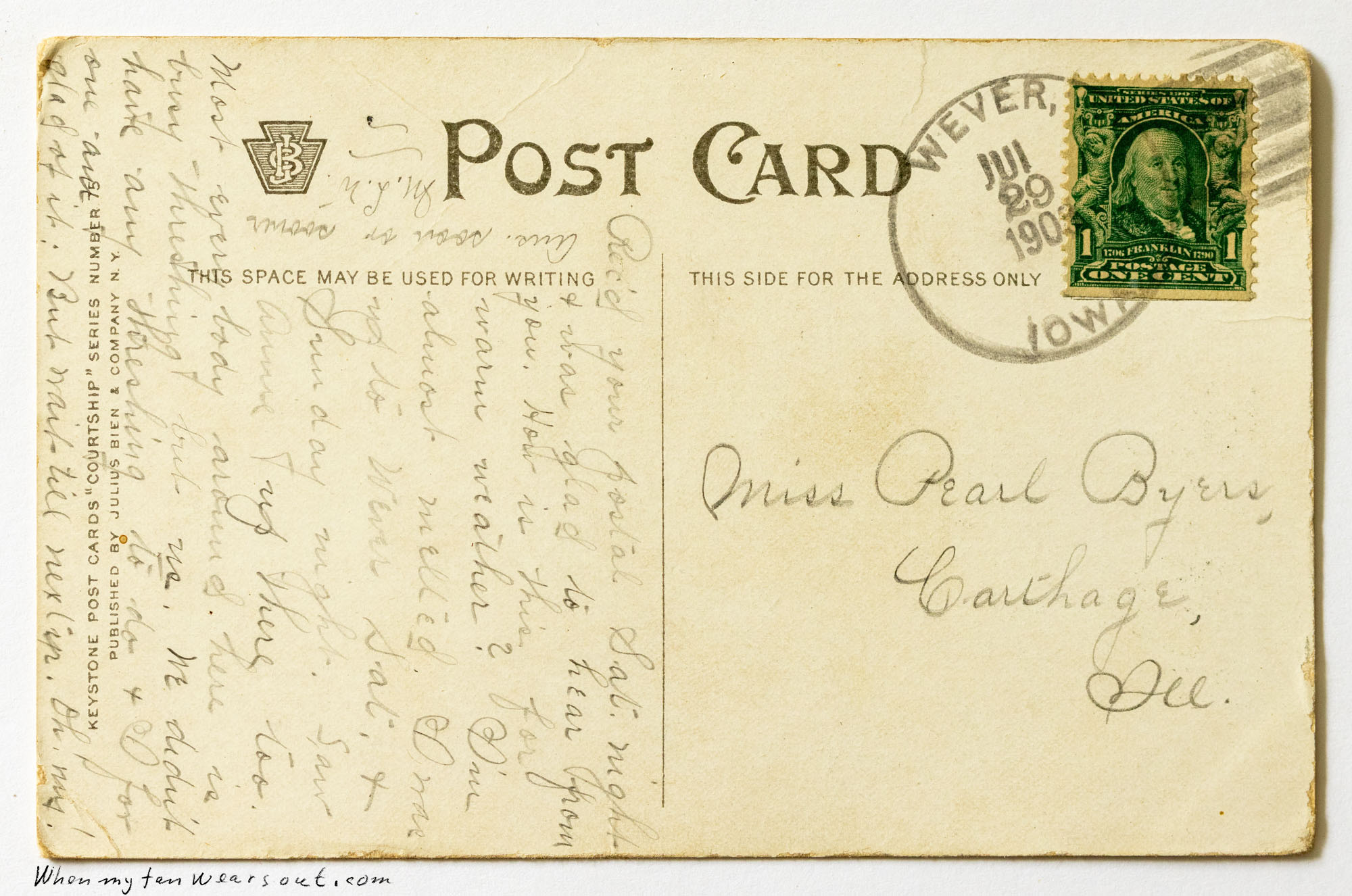 Back of postcard #0094