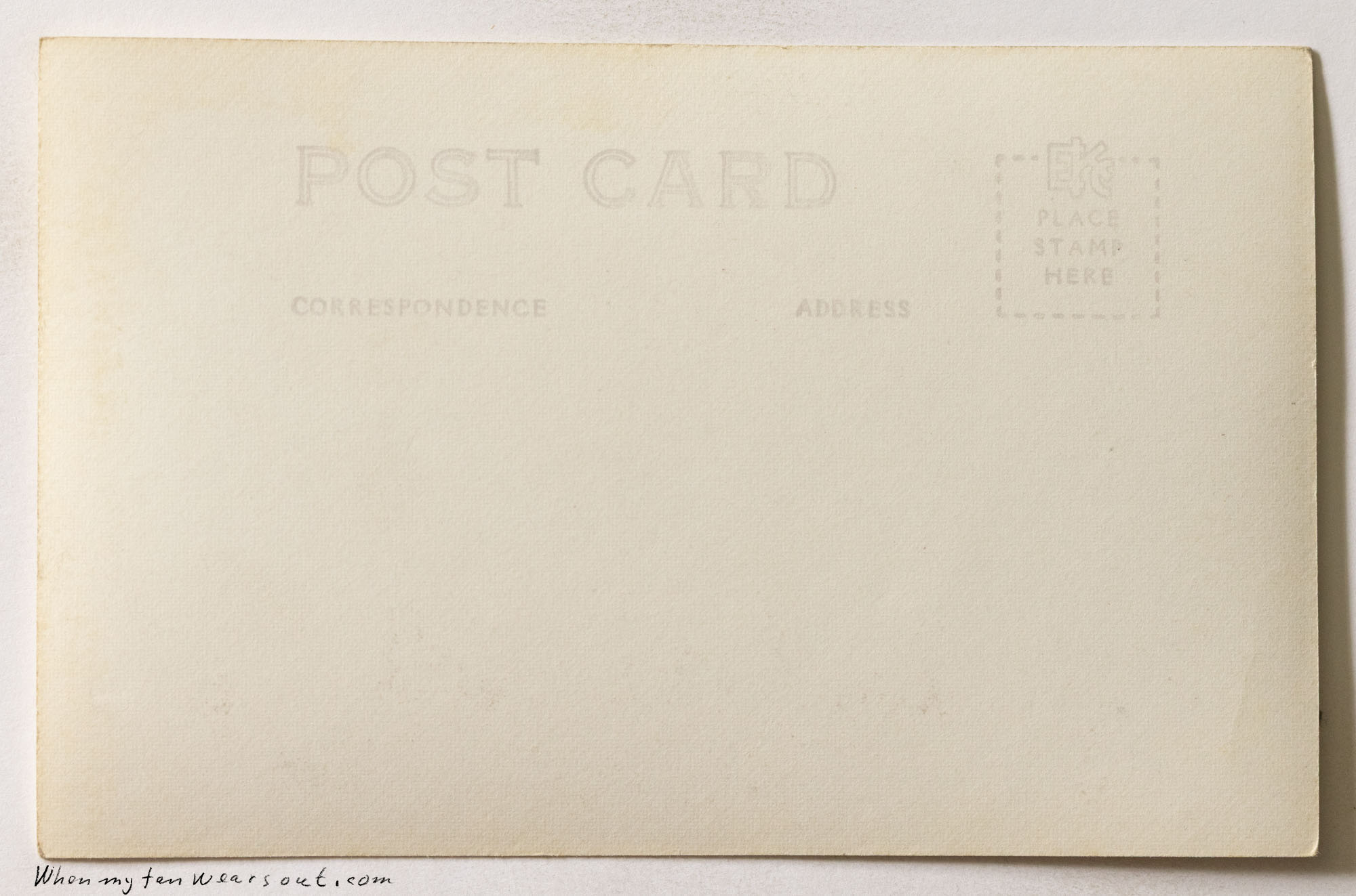 Back of postcard #1089