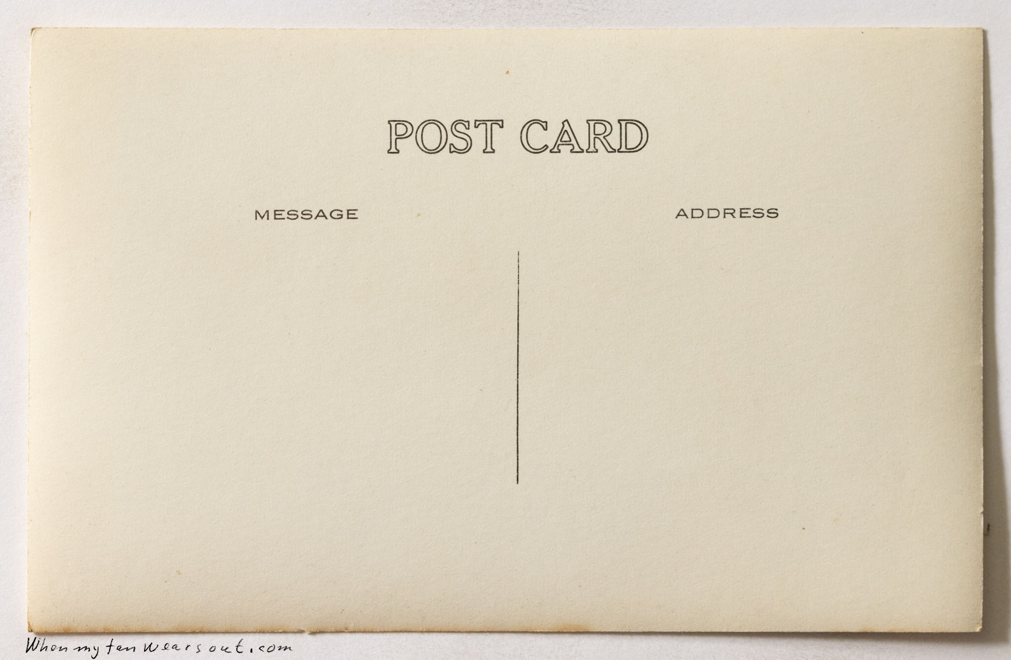Back of postcard #1090